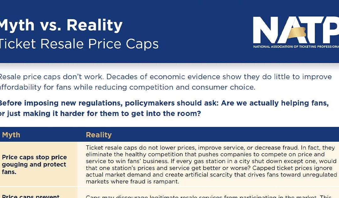 Myth vs. Reality: Why Ticket Resale Price Caps Fail Fans